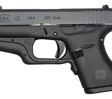 Glock 42 Crimson Trace Laser 380acp, with Holster and two six round mags.