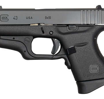 Glock 43 Crimson Trace Laser 9mm, with Holster and two six round mags.