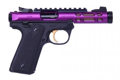 Ruger Mark IV 22/45 LITE Purple Threaded Barrel 22LR