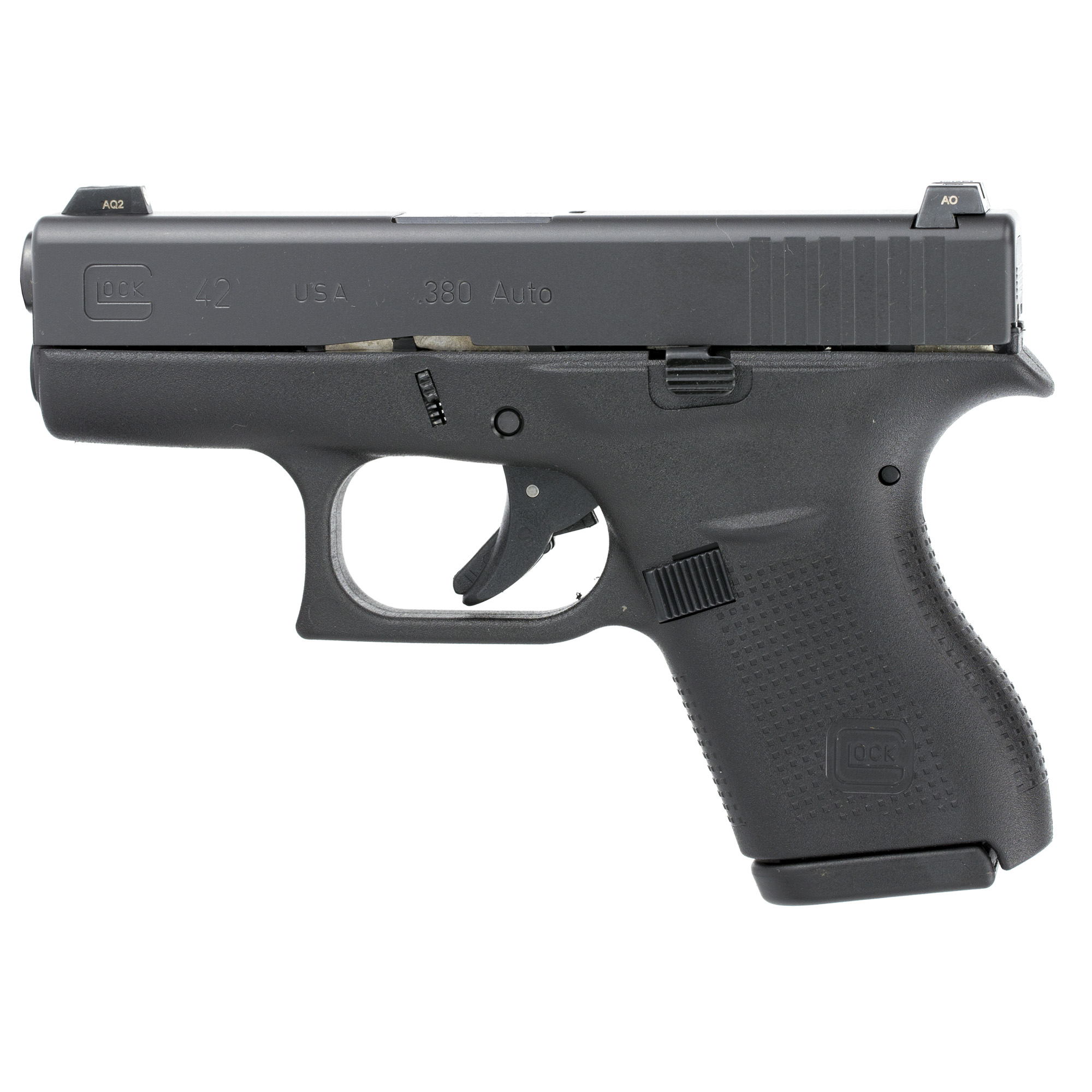 Glock 42 Glock Night Sights 380acp, with two six round mags.